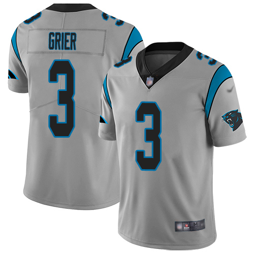 Carolina Panthers Limited Silver Youth Will Grier Jersey NFL Football #3 Inverted Legend->youth nfl jersey->Youth Jersey